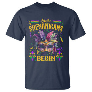 Mardi Gras T Shirt Let The Shenanigans Begin TS09 Navy Printyourwear