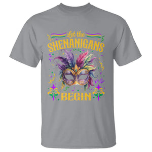 Mardi Gras T Shirt Let The Shenanigans Begin TS09 Sport Gray Printyourwear