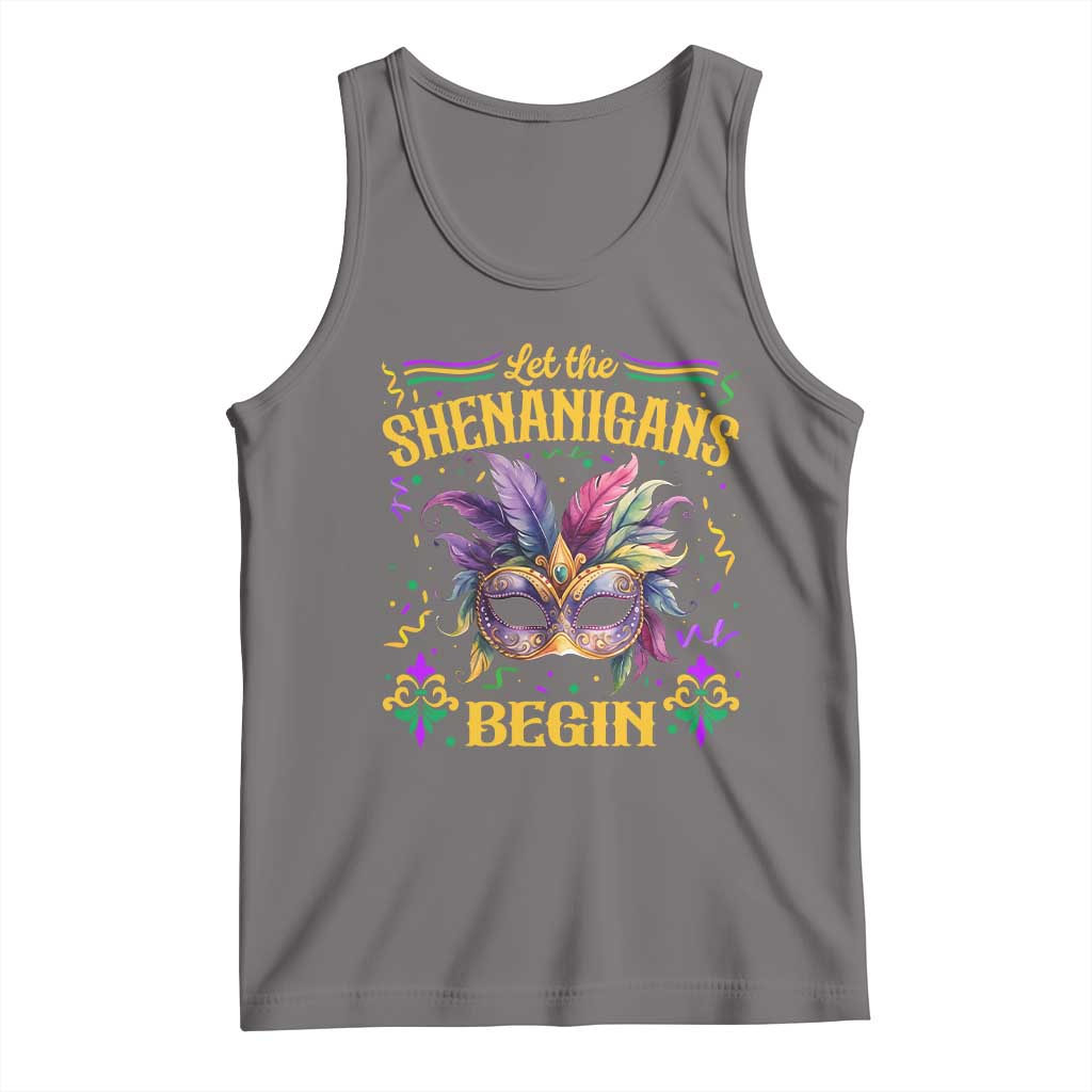 Mardi Gras Tank Top Let The Shenanigans Begin TS09 Deep Heather Print Your Wear