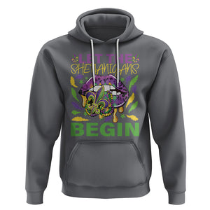 Mardi Gras Hoodie Let The Shenanigans Begin Leopard Lips TS09 Charcoal Printyourwear