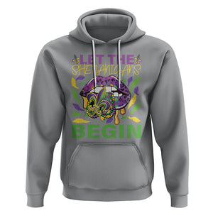 Mardi Gras Hoodie Let The Shenanigans Begin Leopard Lips TS09 Sport Gray Printyourwear