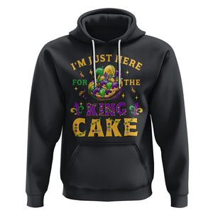 Funny Mardi Gras Hoodie I'm Just Here For The King Cake TS09 Black Printyourwear