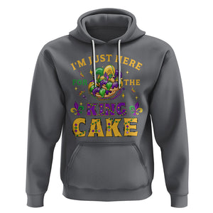 Funny Mardi Gras Hoodie I'm Just Here For The King Cake TS09 Charcoal Printyourwear