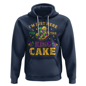 Funny Mardi Gras Hoodie I'm Just Here For The King Cake TS09 Navy Printyourwear