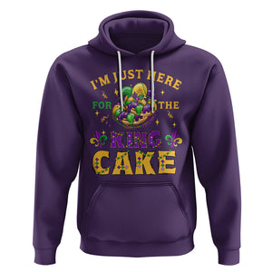 Funny Mardi Gras Hoodie I'm Just Here For The King Cake TS09 Purple Printyourwear