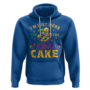 Funny Mardi Gras Hoodie I'm Just Here For The King Cake TS09 Royal Blue Printyourwear