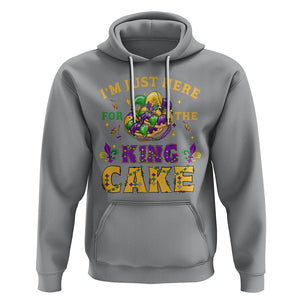 Funny Mardi Gras Hoodie I'm Just Here For The King Cake TS09 Sport Gray Printyourwear