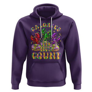 Funny Mardi Gras Hoodie King Cake Calories Dont Count TS09 Purple Printyourwear