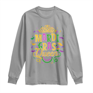 Mardi Gras Queen Long Sleeve Shirt Parade Party Fat Tuesday New Orleans TS09 Sport Gray Print Your Wear