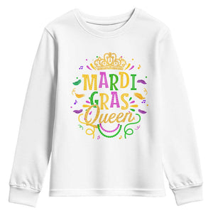 Mardi Gras Queen Youth Sweatshirt Parade Party Fat Tuesday New Orleans TS09 White Print Your Wear