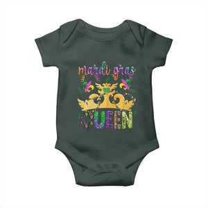 Mardi Gras Queen Carnival New Orleans Baby Onesie TS09 Dark Forest Green Print Your Wear