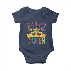 Mardi Gras Queen Carnival New Orleans Baby Onesie TS09 Navy Print Your Wear