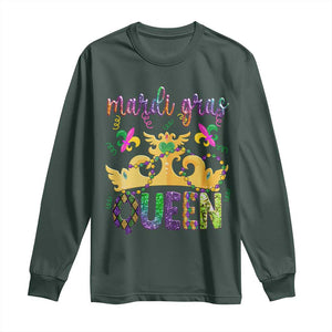 Mardi Gras Queen Carnival New Orleans Long Sleeve Shirt TS09 Dark Forest Green Print Your Wear