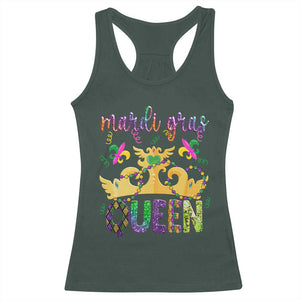 Mardi Gras Queen Carnival New Orleans Racerback Tank Top TS09 Dark Forest Green Print Your Wear