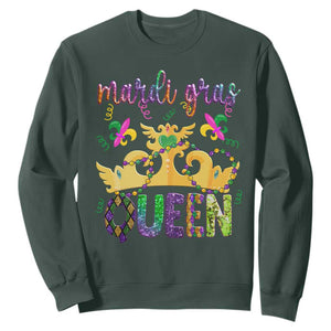 Mardi Gras Queen Carnival New Orleans Sweatshirt TS09 Dark Forest Green Print Your Wear