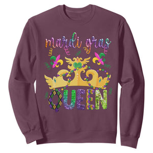 Mardi Gras Queen Carnival New Orleans Sweatshirt TS09 Maroon Print Your Wear