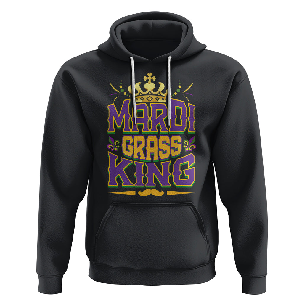 Mardi Gras King Hoodie Parade Party Fat Tuesday New Orleans TS09 Black Printyourwear