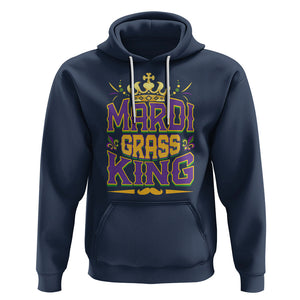 Mardi Gras King Hoodie Parade Party Fat Tuesday New Orleans TS09 Navy Printyourwear