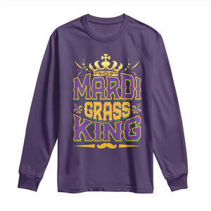 Mardi Gras King Long Sleeve Shirt Parade Party Fat Tuesday New Orleans TS09 Purple Print Your Wear