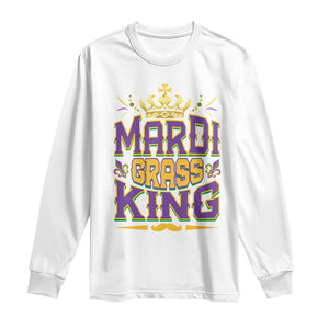 Mardi Gras King Long Sleeve Shirt Parade Party Fat Tuesday New Orleans TS09 White Print Your Wear