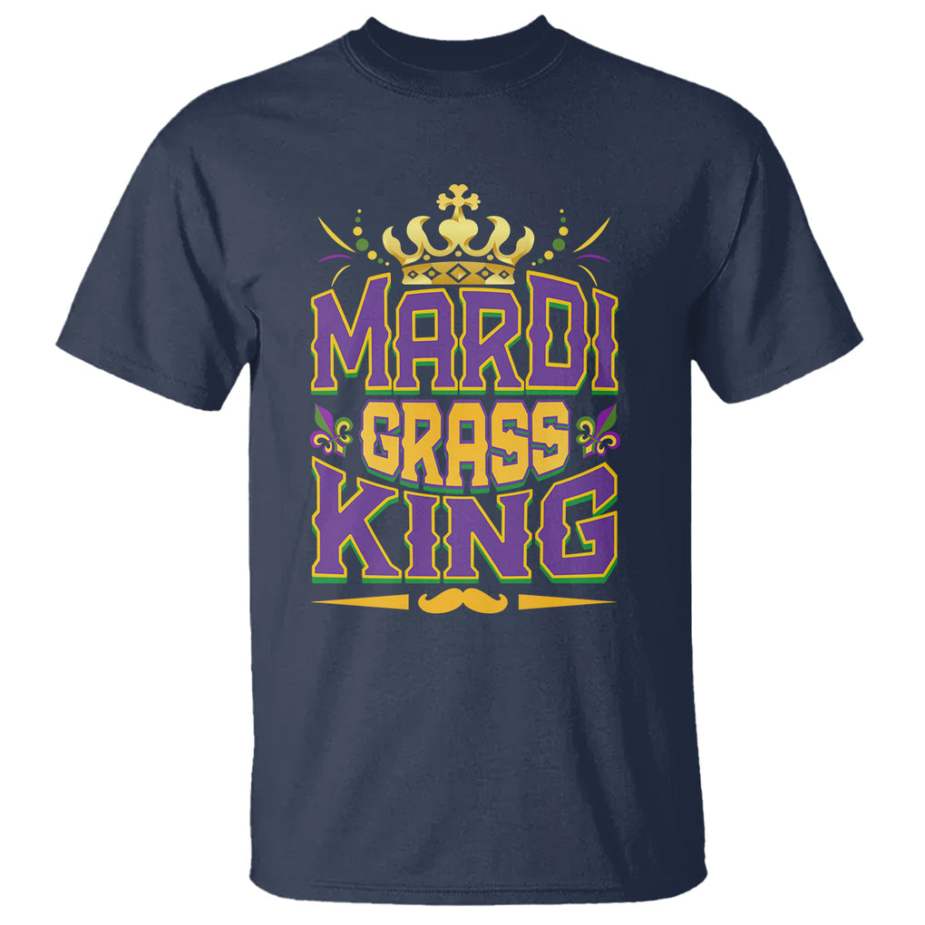 Mardi Gras King T Shirt Parade Party Fat Tuesday New Orleans TS09 Navy Printyourwear
