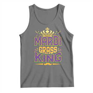 Mardi Gras King Tank Top Parade Party Fat Tuesday New Orleans TS09 Black Heather Print Your Wear