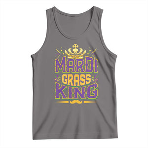 Mardi Gras King Tank Top Parade Party Fat Tuesday New Orleans TS09 Deep Heather Print Your Wear