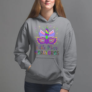 Mardi Gras Hoodie Little Miss Unicorn Cute Girl Women TS09 Charcoal Printyourwear