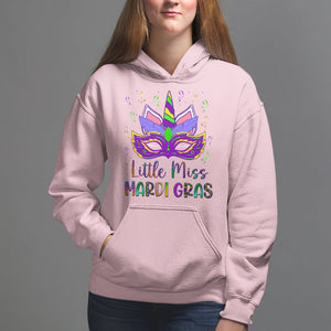 Mardi Gras Hoodie Little Miss Unicorn Cute Girl Women TS09 Light Pink Printyourwear