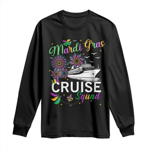 Mardi Gras Long Sleeve Shirt Cruise Squad Matching Group Family Vacation TS09 Black Print Your Wear