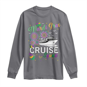 Mardi Gras Long Sleeve Shirt Cruise Squad Matching Group Family Vacation TS09 Charcoal Print Your Wear