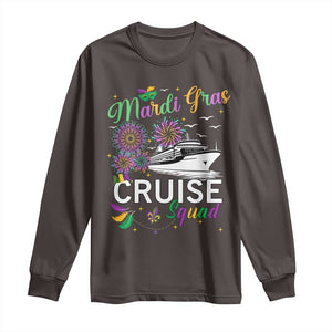 Mardi Gras Long Sleeve Shirt Cruise Squad Matching Group Family Vacation TS09 Dark Chocolate Print Your Wear