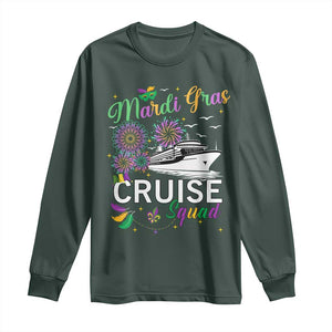 Mardi Gras Long Sleeve Shirt Cruise Squad Matching Group Family Vacation TS09 Dark Forest Green Print Your Wear