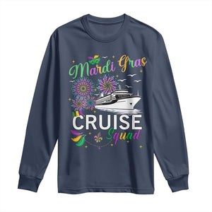 Mardi Gras Long Sleeve Shirt Cruise Squad Matching Group Family Vacation TS09 Navy Print Your Wear