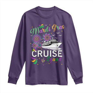 Mardi Gras Long Sleeve Shirt Cruise Squad Matching Group Family Vacation TS09 Purple Print Your Wear