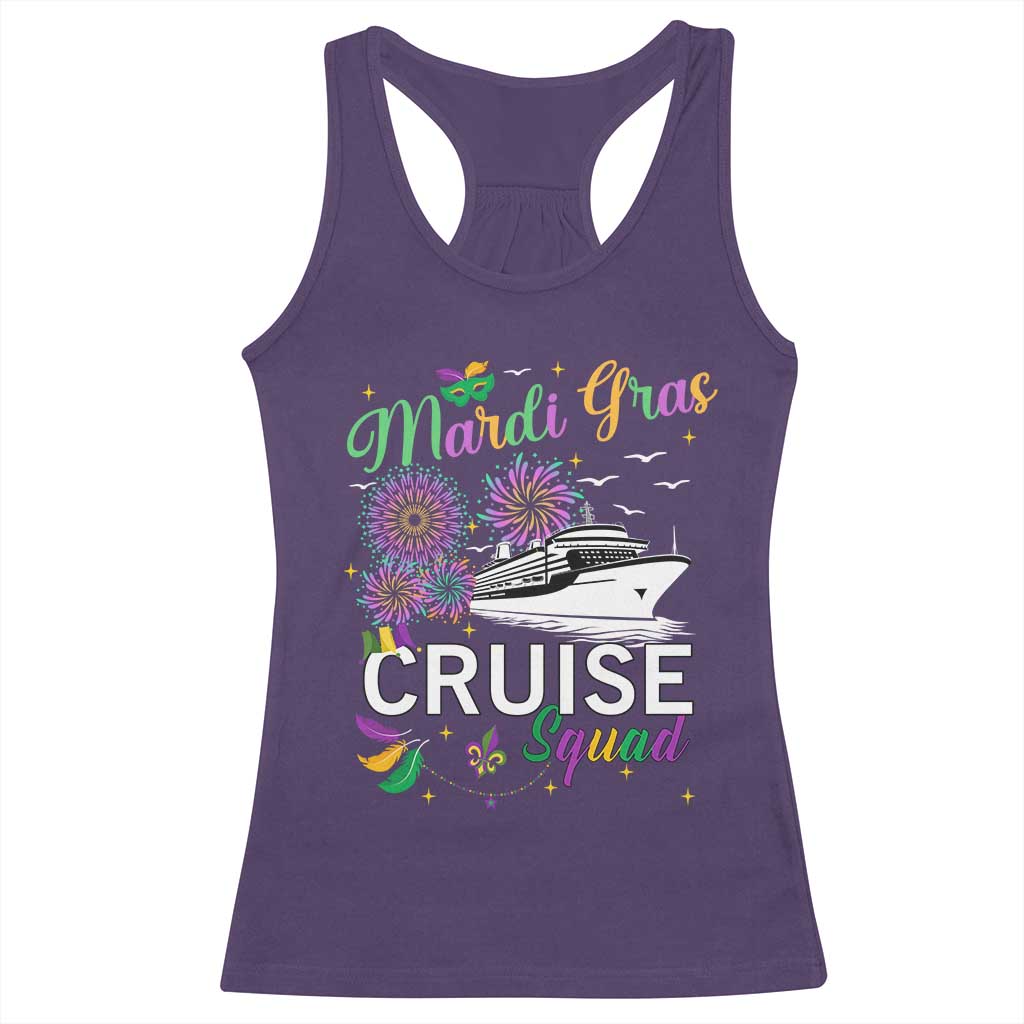 Mardi Gras Racerback Tank Top Cruise Squad Matching Group Family Vacation TS09 Purple Print Your Wear