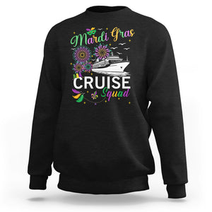 Mardi Gras Sweatshirt Cruise Squad Matching Group Family Vacation TS09 Black Printyourwear