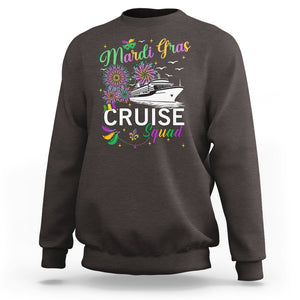 Mardi Gras Sweatshirt Cruise Squad Matching Group Family Vacation TS09 Dark Chocolate Printyourwear