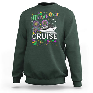 Mardi Gras Sweatshirt Cruise Squad Matching Group Family Vacation TS09 Dark Forest Green Printyourwear