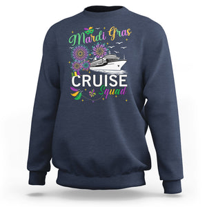 Mardi Gras Sweatshirt Cruise Squad Matching Group Family Vacation TS09 Navy Printyourwear