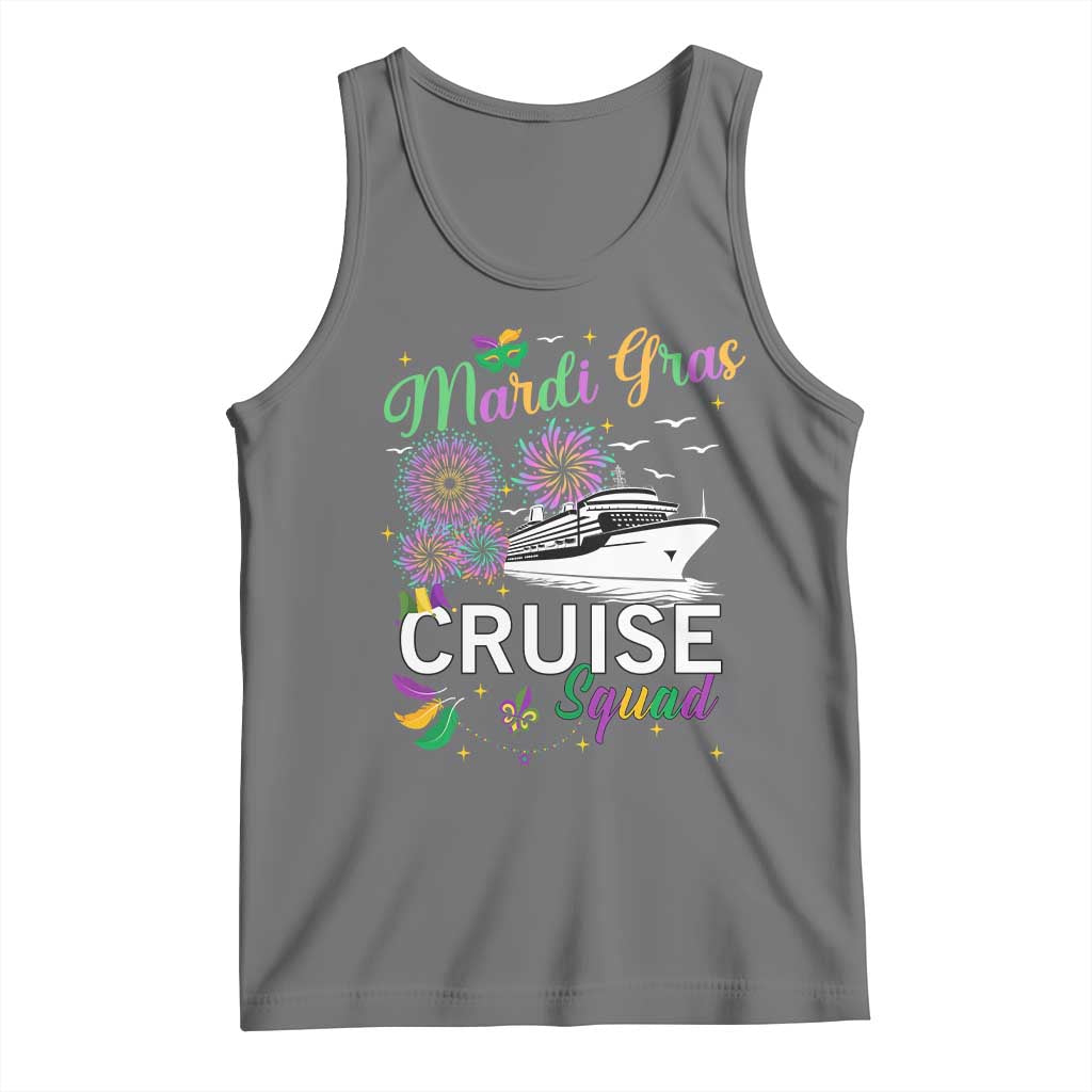 Mardi Gras Tank Top Cruise Squad Matching Group Family Vacation TS09 Black Heather Print Your Wear