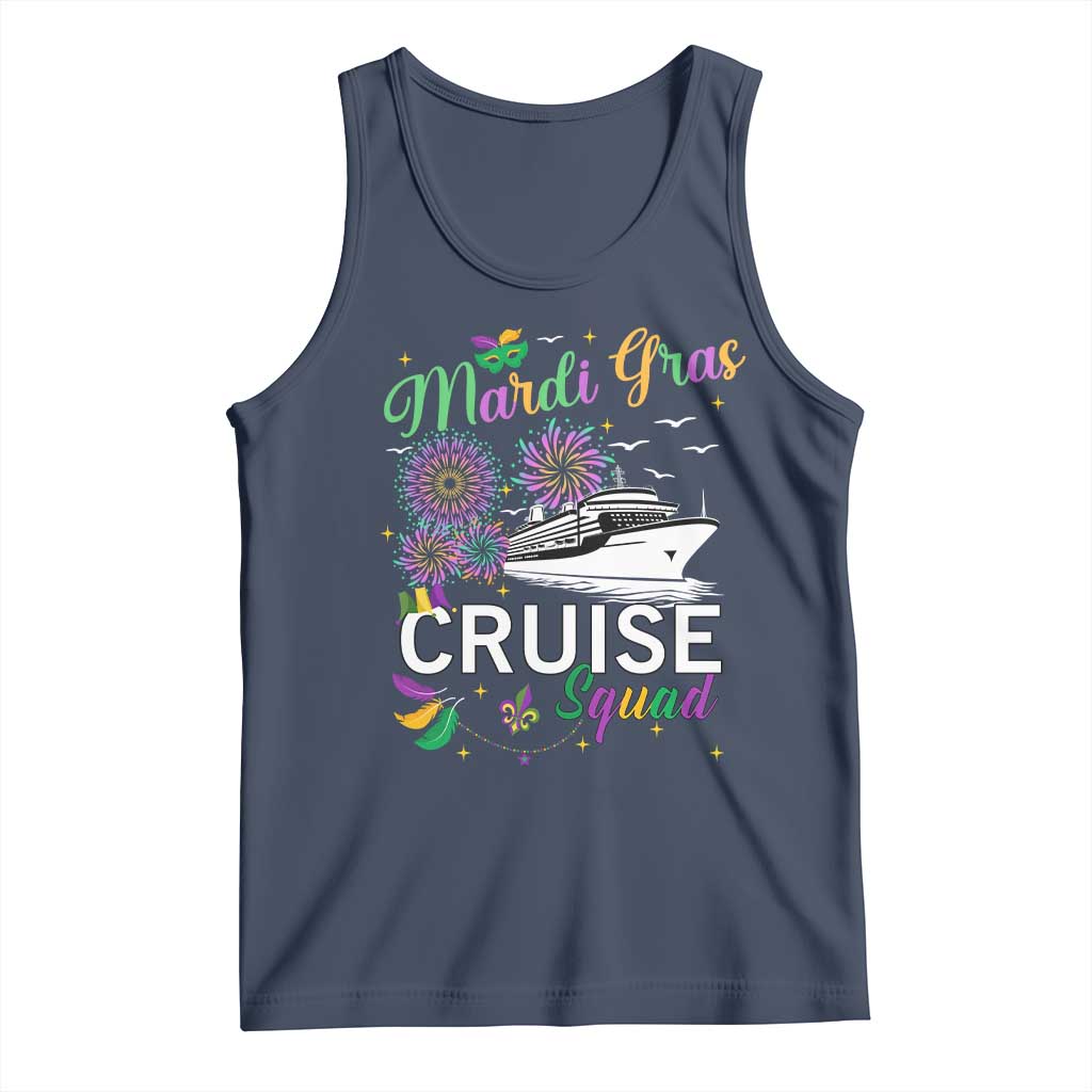 Mardi Gras Tank Top Cruise Squad Matching Group Family Vacation TS09 Navy Print Your Wear