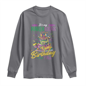 It's My Mardi Gras Birthday Y'all Funny Long Sleeve Shirt TS09 Charcoal Print Your Wear