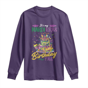 It's My Mardi Gras Birthday Y'all Funny Long Sleeve Shirt TS09 Purple Print Your Wear