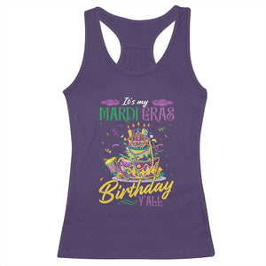 It's My Mardi Gras Birthday Y'all Funny Racerback Tank Top TS09 Purple Print Your Wear
