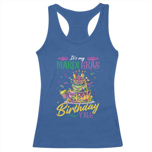 It's My Mardi Gras Birthday Y'all Funny Racerback Tank Top TS09 Royal Blue Print Your Wear