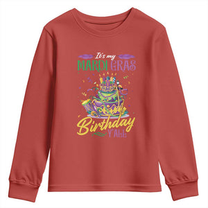 It's My Mardi Gras Birthday Y'all Funny Youth Sweatshirt TS09 Red Print Your Wear