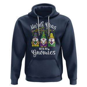 Mardi Gras With My Gnomies Funny Gnomes Squad Hoodie TS09 Navy Printyourwear