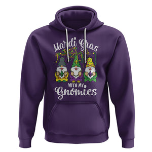 Mardi Gras With My Gnomies Funny Gnomes Squad Hoodie TS09 Purple Printyourwear