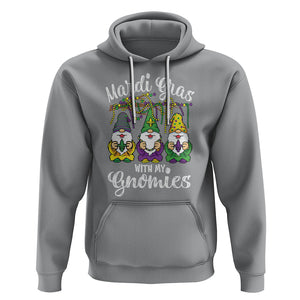 Mardi Gras With My Gnomies Funny Gnomes Squad Hoodie TS09 Sport Gray Printyourwear